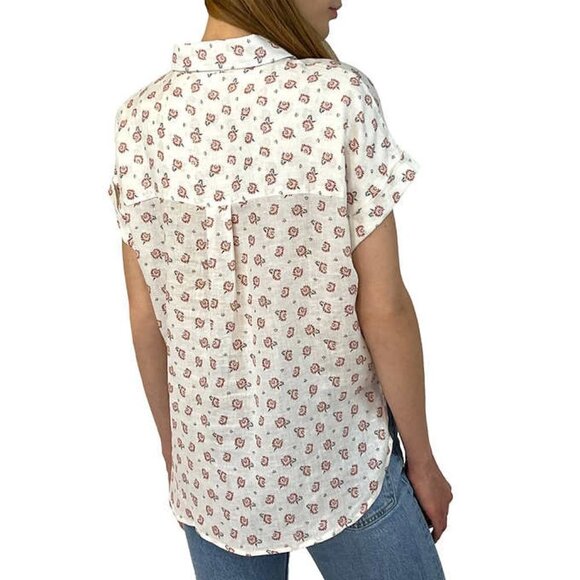 NEW COLOUR CHOICE Jachs Girlfriend Linen Blend Tie-Front Shirt - Picture 6 of 7